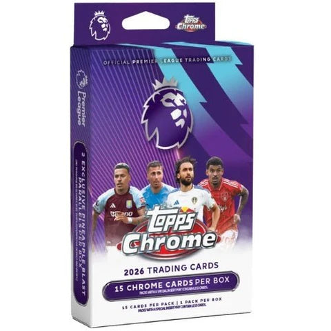 2026 Topps Chrome Premier League EPL Soccer Hanger Pack