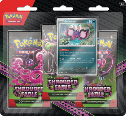 Pokémon TCG: Scarlet & Violet – Shrouded Fable 3-Pack Blister (Pecharunt Promo)